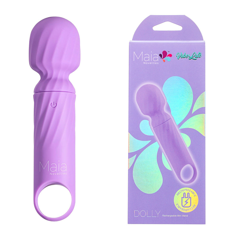 Maia DOLLY - Purple - Purple 12.7 cm USB Rechargeable Massage Wand - Just for you desires