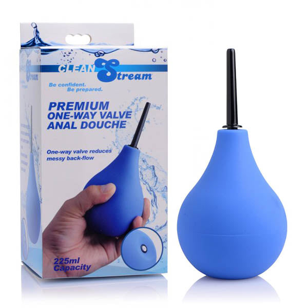 CleanStream Premium One-Way Valve Anal Douche - Blue Unisex Douche - Just for you desires