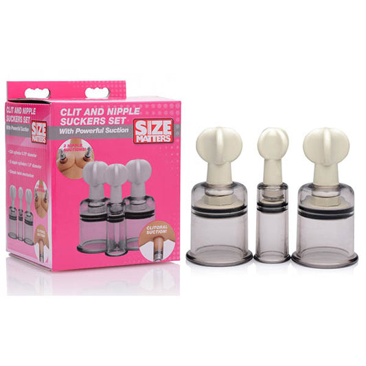 Size Matters Clit and Nipple Suckers Set - Just for you desires