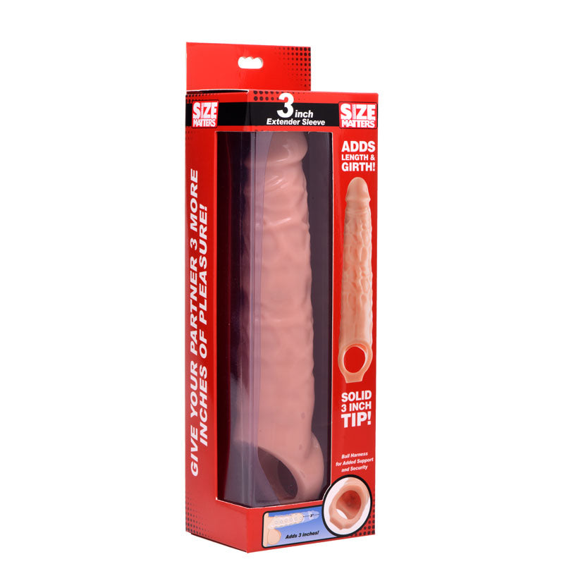 Size Matters 3'' Flesh Penis Extender Sleeve - Just for you desires