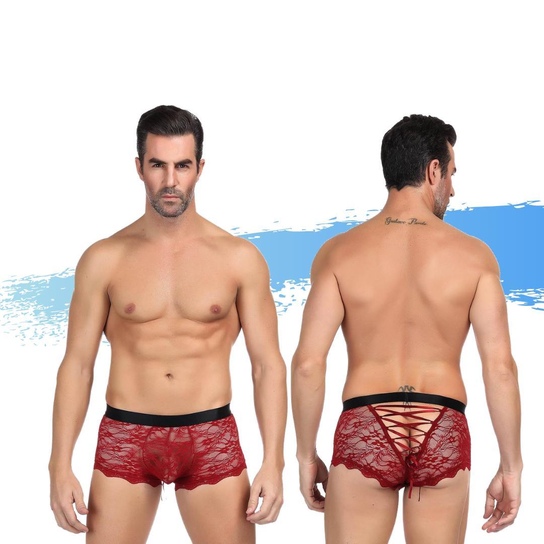 Ashella Lingerie Mica Lace Boxer Brief Black - Just for you desires