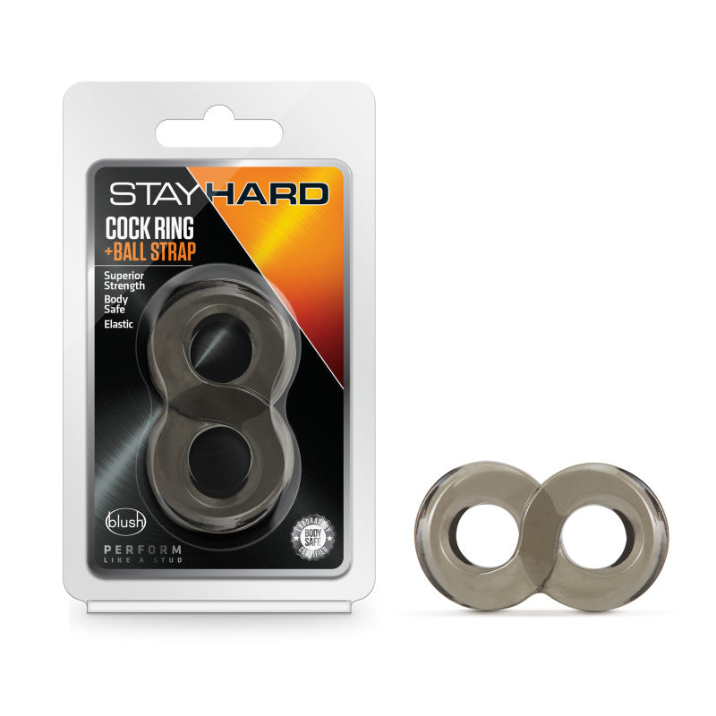 Stay Hard Cock Ring and Ball Strap - Black Cock & Ball Ring - Just for you desires