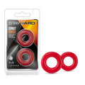 Stay Hard Donut Rings - Red Cock Rings - Set of 2 - Just for you desires