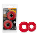 Stay Hard - Donut Rings Oversized - Red Large Cock Rings - Set of 2 - Just for you desires
