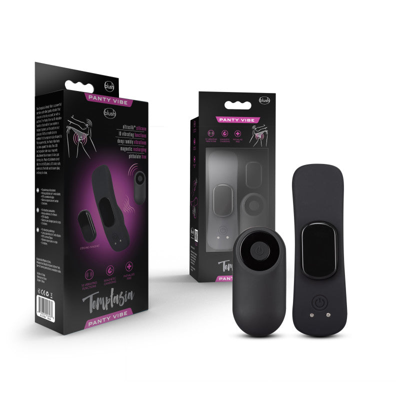 Temptasia Remote Control Panty Vibe - Black USB Rechargeable Panty Vibe - Just for you desires