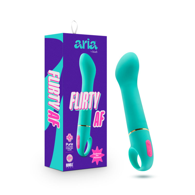 Aria Flirty AF - Teal 16.5 cm Vibrator - Just for you desires