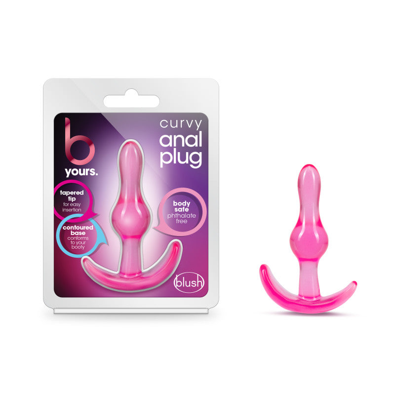 B Yours Curvy Anal Plug - Pink 8.9 cm Butt Plug - Just for you desires