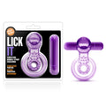 Play With Me - Lick It - Purple Vibrating Cock & Ball Rings - Just for you desires