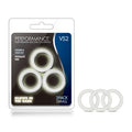 Performance VS2 Pure Premium Silicone Cockrings - Glow In Dark Small Cock Rings - Set of 3 - Just for you desires