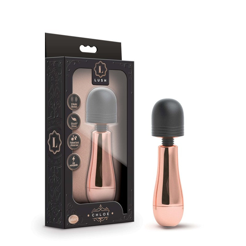 Lush Chloe - Rose Gold USB Rechargeable Mini Massager Wand - Just for you desires