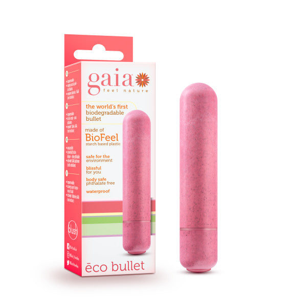 Gaia Eco Bullet - Coral Pink 8.9 cm (3.5'') Bullet - Just for you desires