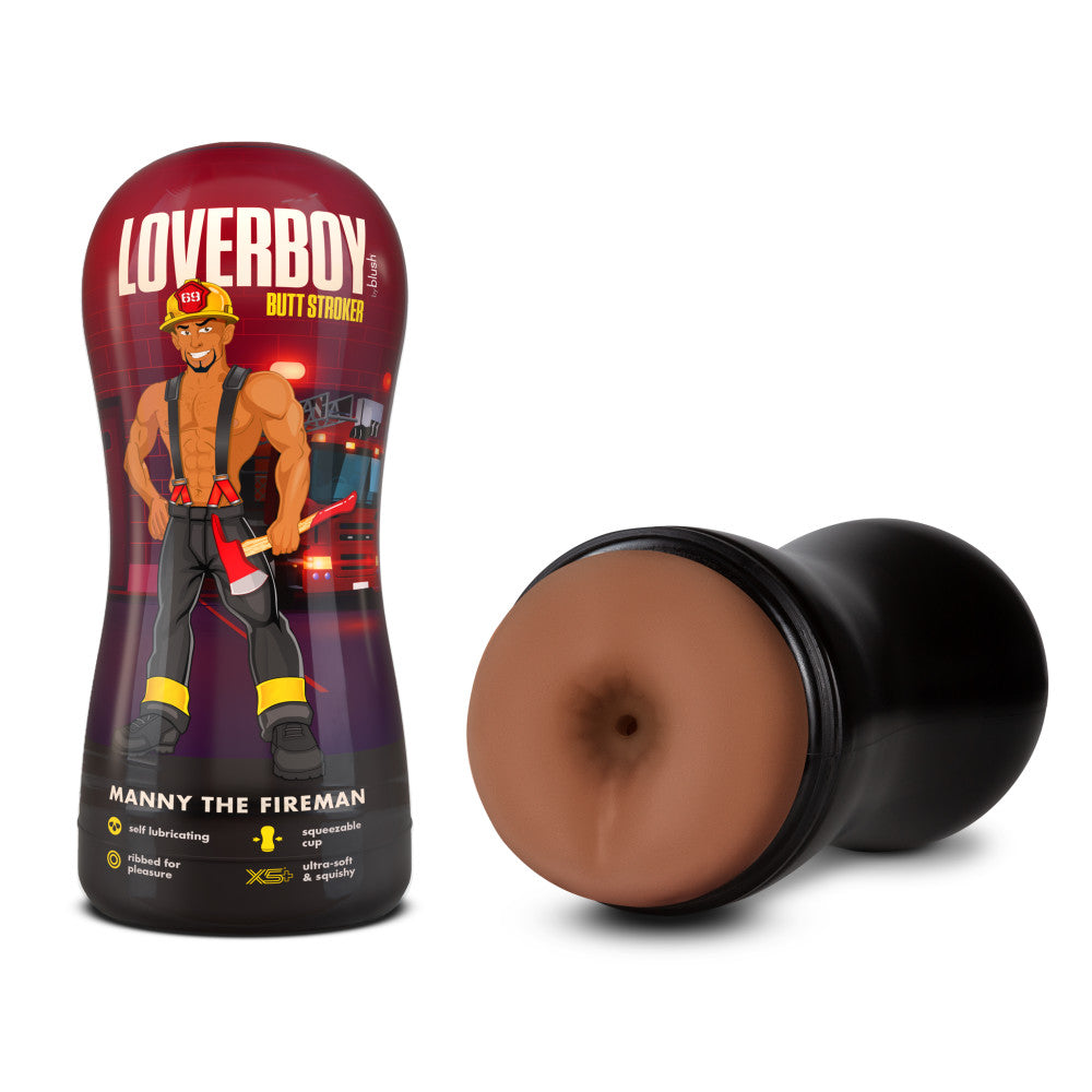 Coverboy Manny The Fireman - Tan Male Ass Stroker