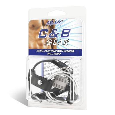 Metal Cock Ring With Locking Ball Strap - Just for you desires