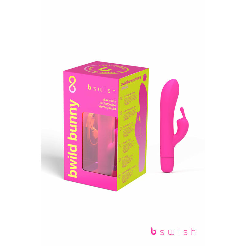 Bwild Classic Bunny Infinite Limited Edition - Sunset Pink - Sunset Pink 15.2 cm USB Rechargeable Rabbit Vibrator with Limited Edition Storage Case - Just for you desires