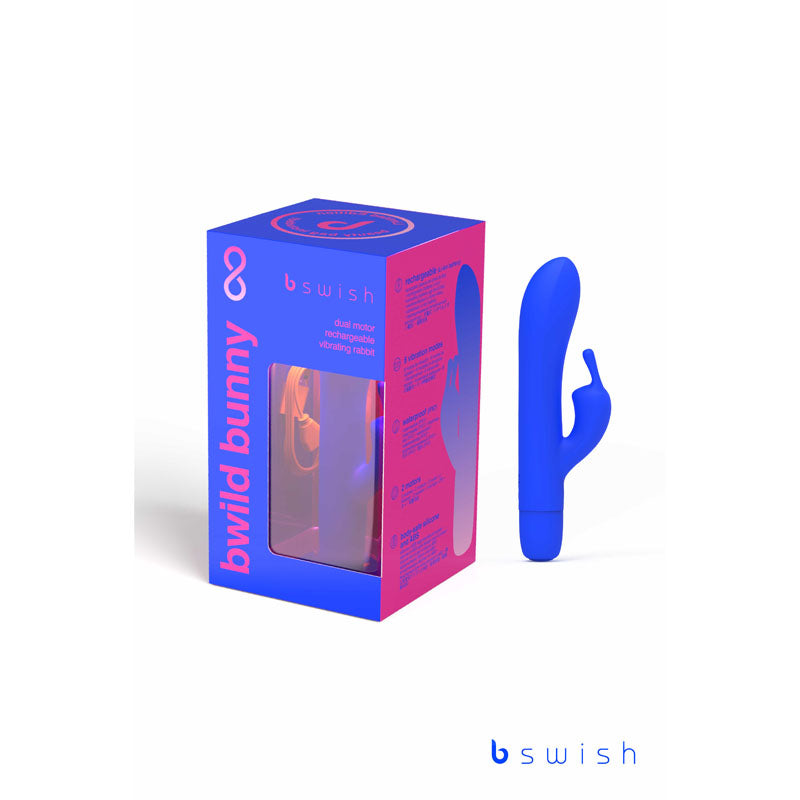 Bwild Classic Bunny Infinite Limited Edition - Pacific Blue - Pacific Blue 15.2 cm USB Rechargeable Rabbit Vibrator with Limited Edition Storage Case - Just for you desires