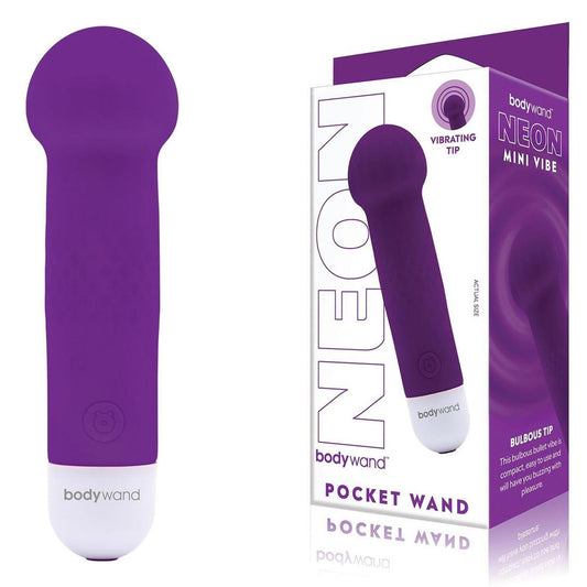 Bodywand Neon Mini Pocket Wand - Neon Purple - Just for you desires