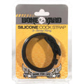 Boneyard Silicone Cock Strap Black - Black 3-Snap Adjustable Cock Ring - Just for you desires