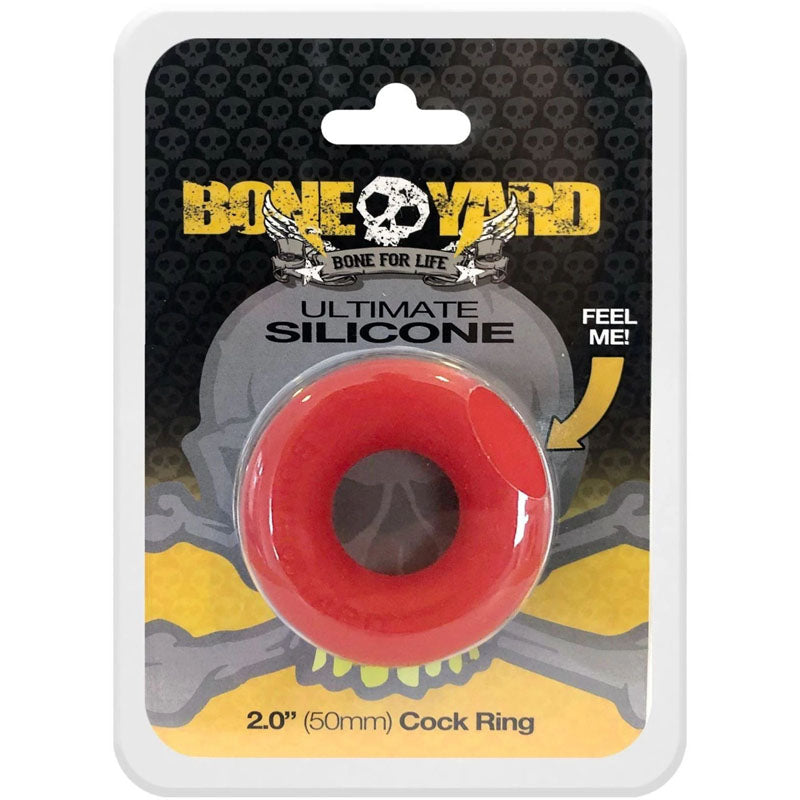 Boneyard Ultimate Silicone Cock Ring Red