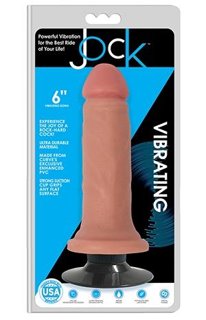 Jock 6" Vibrating Dong No Balls Vanilla - Just for you desires