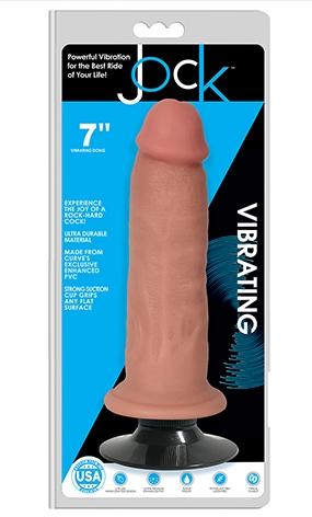 Jock 7" Vibrating Dong No Balls Vanilla - Just for you desires