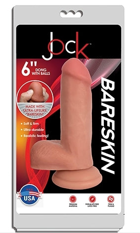 Jock 6" Bareskin Dong With Balls - Just for you desires