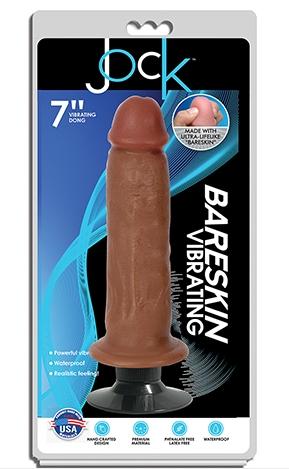 Jock 7" Bareskin Vibrating Dong No Balls - Just for you desires