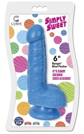 Simply Sweet 6" Bangin' Blue Pecker - Just for you desires