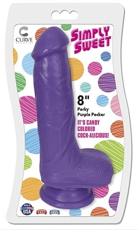 Simply Sweet 8" Perky Purple Pecker - Just for you desires