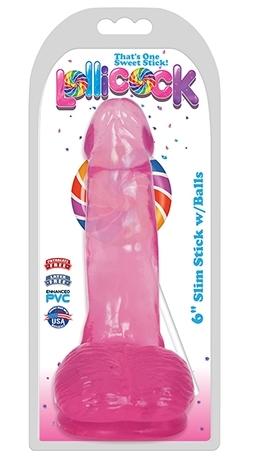 6" Slim Stick With Balls Cherry Ice - Just for you desires