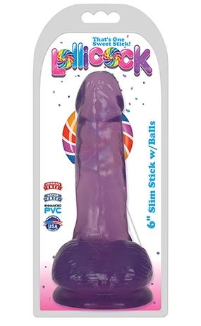 6" Slim Stick With Balls Grape Ice - Just for you desires