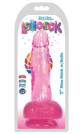 7" Slim Stick With Balls Cherry Ice - Just for you desires