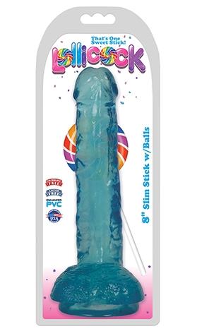 8" Slim Stick With Balls Berry Ice - Just for you desires