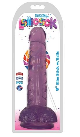 8" Slim Stick With Balls Grape Ice - Just for you desires