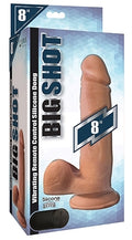 Big Shot 8" Vibrating Wireless Rechargeable Silicone Dildo W/Balls - Just for you desires
