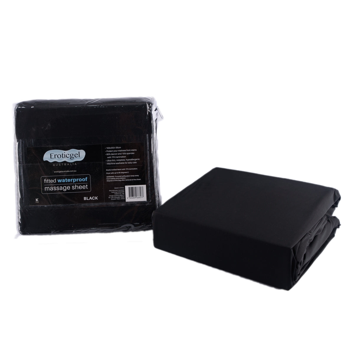 Black Waterproof Fitted Sheet KING - Just for you desires