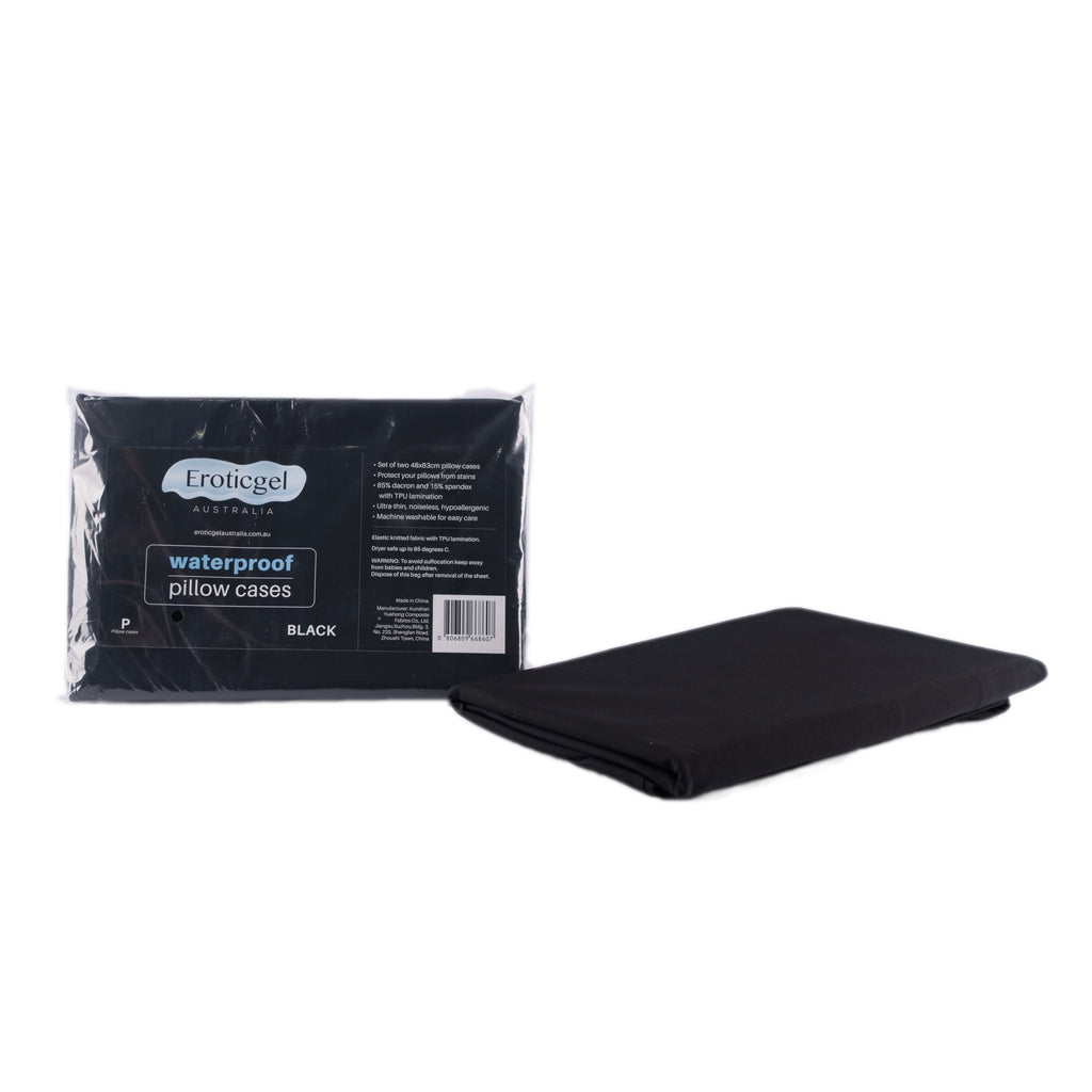 Black Waterproof Fitted pillow case (2pc) - Just for you desires