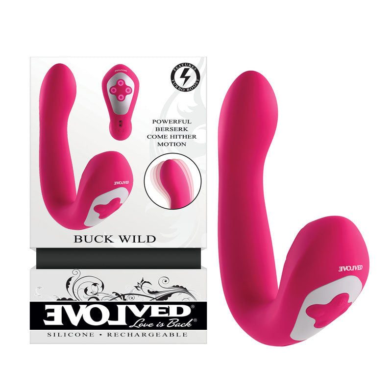 Evolved BUCK WILD - Pink USB Rechargeable Flicking Vibrator - Just for you desires