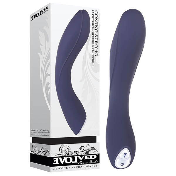 Evolved Coming Strong - Navy Blue 119 cm (7.5'') USB Rechargeable Vibrator - Just for you desires