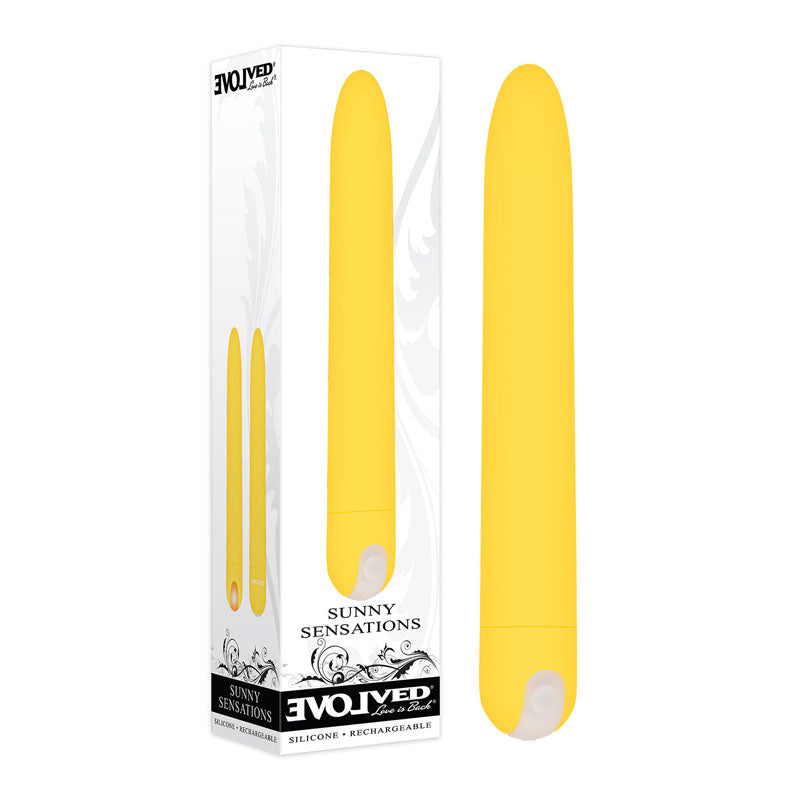 Evolved Sunny Sensations - Yellow 18.6 cm USB Rechargeable Vibrator - Just for you desires