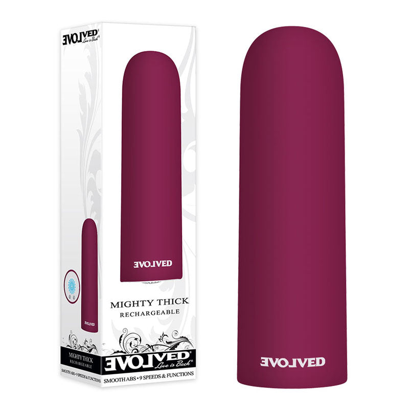 Evolved Mighty Thick - Burgundy Red 9 cm USB Rechargeable Bullet - Just for you desires