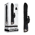 Evolved Rapid Rabbit - Black 25.4 cm USB Rechargeable Thrusting Rabbit Vibrator - Just for you desires