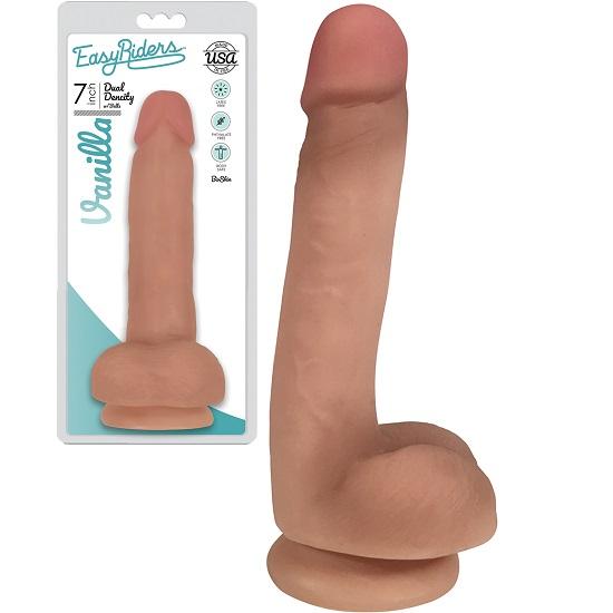 Easy Riders 7" Slim Bioskin Dong With Balls Chocolate - Just for you desires