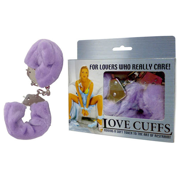 Love Cuffs - Purple Fluffy Skin Hand Cuffs - Just for you desires