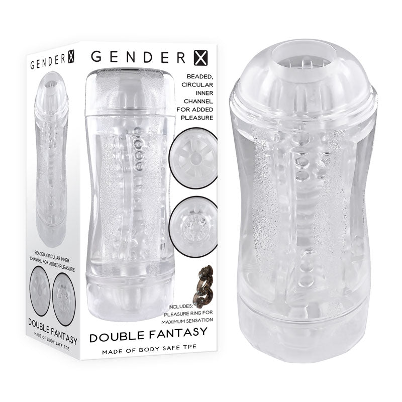 Gender X DOUBLE FANTASY - Clear Double Ended Stroker - Just for you desires