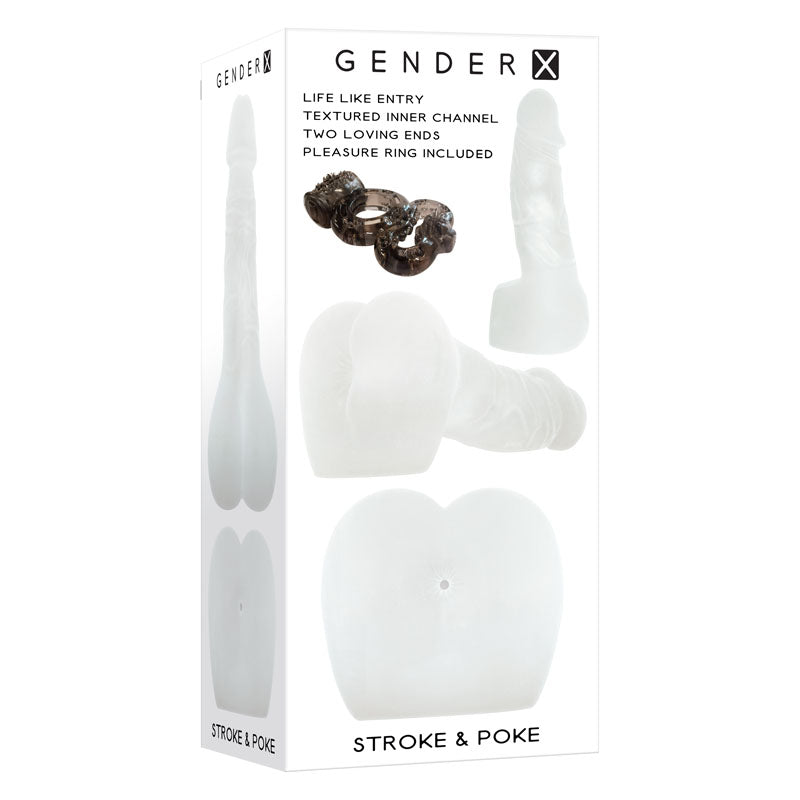 Gender X STROKE & POKE - Clear 20 cm Stroker Dong - Just for you desires