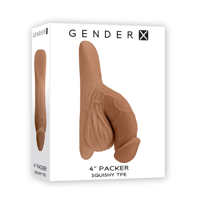 Gender X 4'' PACKER - Medium - Tan 10 cm Packer - Just for you desires