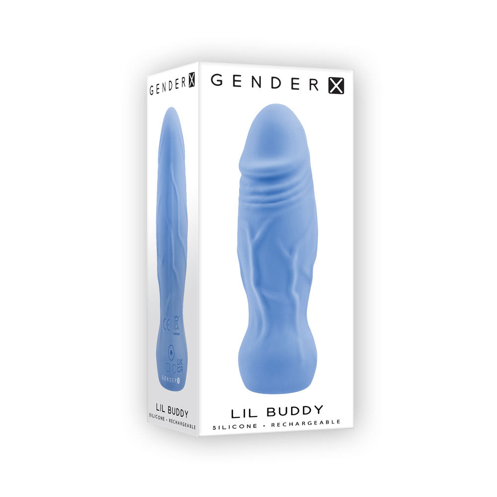 Gender X LIL BUDDY - Light Blue 10.1 cm USB Rechargeable Mini Vibrator - Just for you desires