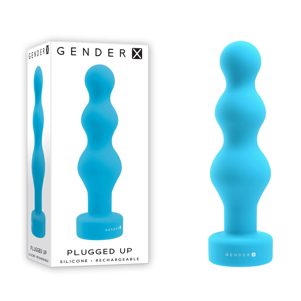 Gender X PLUGGED UP - Blue 13.6 cm USB Rechargeable Butt Plug - Just for you desires
