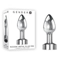 Gender X ROCKIN METAL PLUG MINI - Chrome 7.8 cm USB Rechargeable Vibrating Mini Butt Plug - Just for you desires