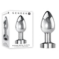 Gender X ROCKIN METAL PLUG XL - Chrome 10.5 cm USB Rechargeable Vibrating XL Butt Plug - Just for you desires